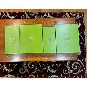 Tory Burch Green Kira Sport Logo Dust Bag Sandal Shoe Empty Box *Four*